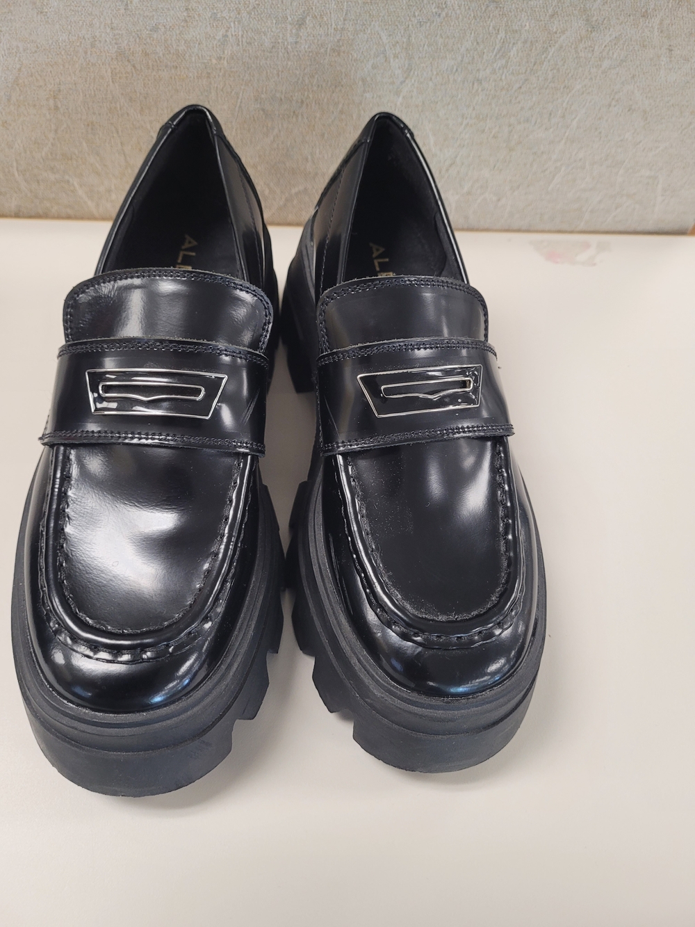 Zara Black Patent Leather Chunky Loafers - Men